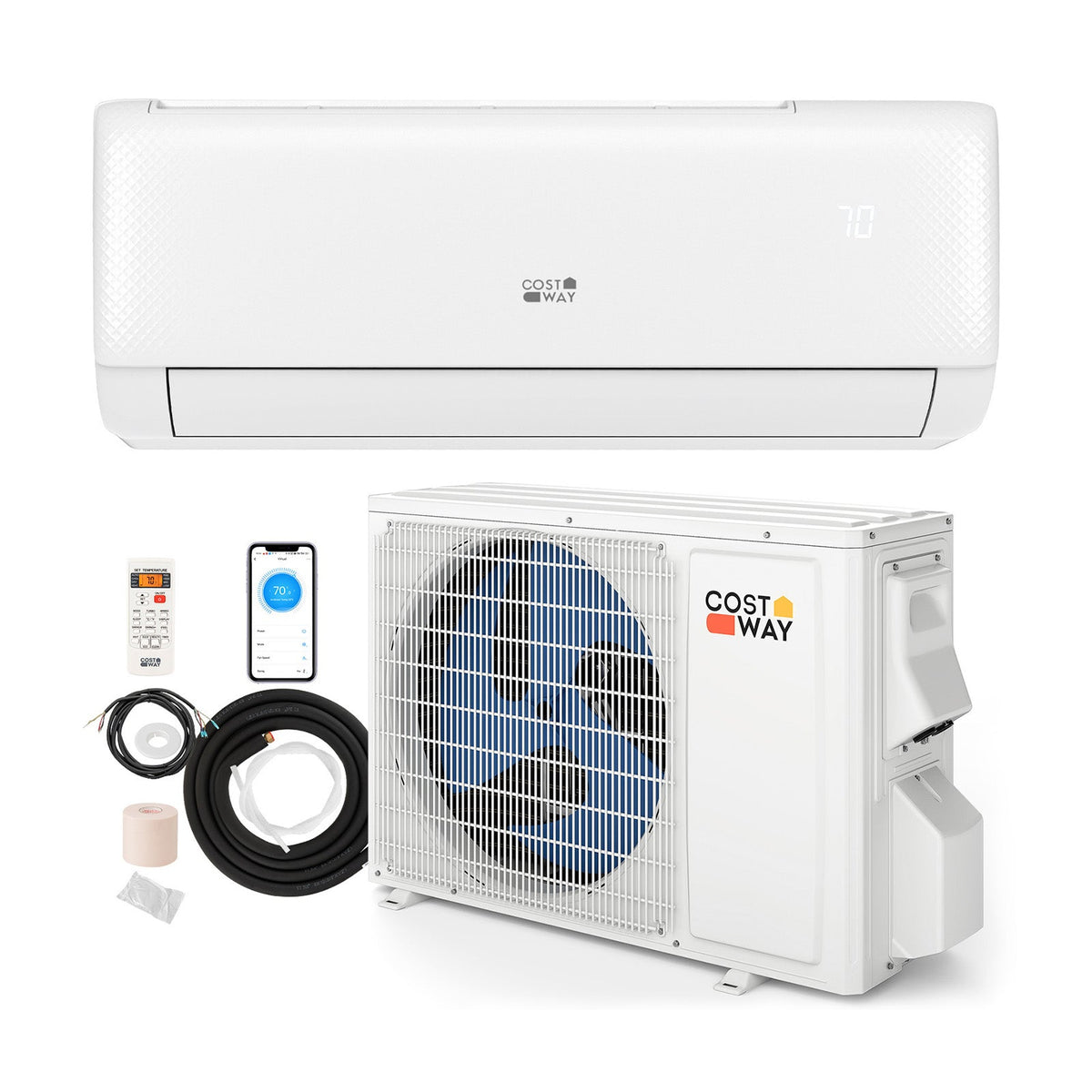 Airtural Series 9100 BTU 20.5 SEER2 WiFi Enabled Mini Split AC 115V Compatible with Alexa