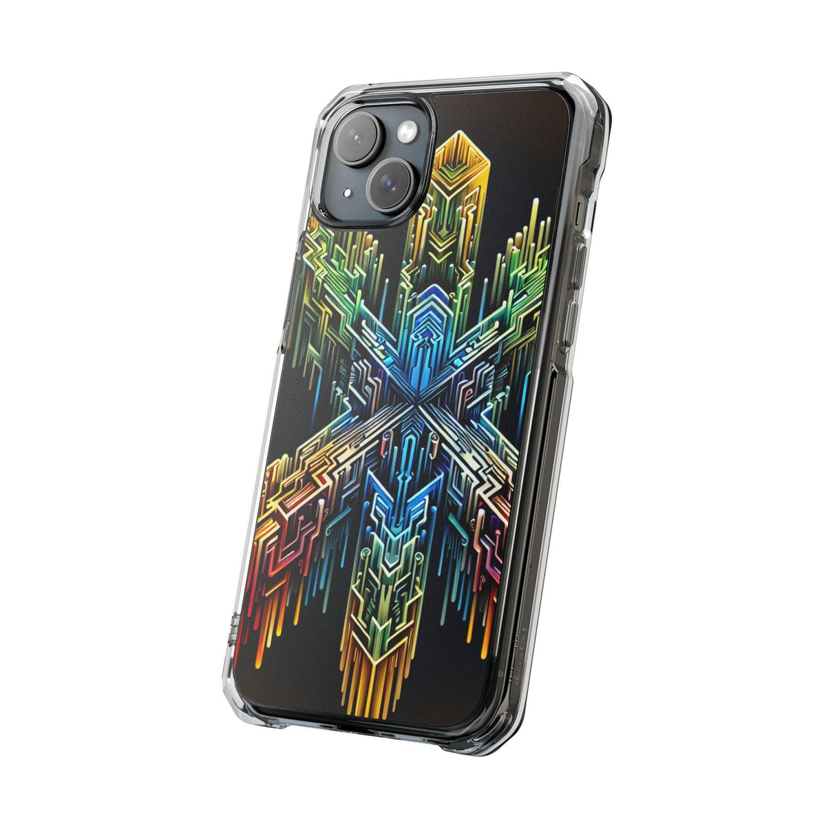 Magnet Case Abstract Cross Vibrant Colors