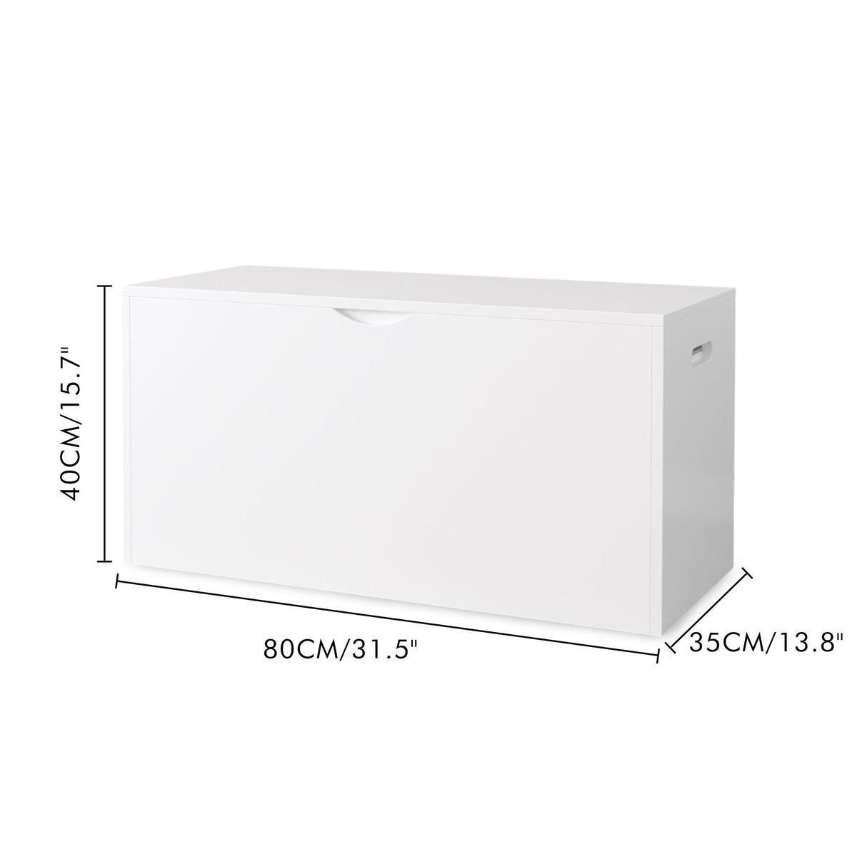 Toy Storage Organizer With Rolling Drawer, Chest With Wheels, Large Pull Out Bin For Nursery - White