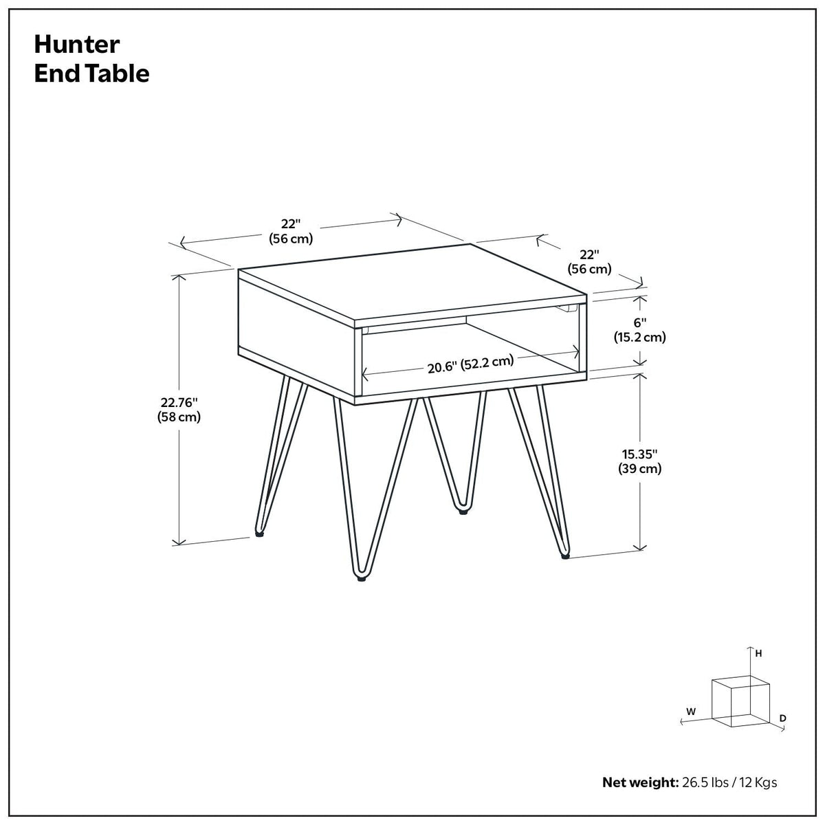 Hunter - End Table - Wood