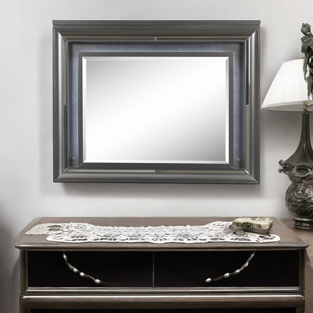 Sawyer - Mirror With LED - Metallic Gray