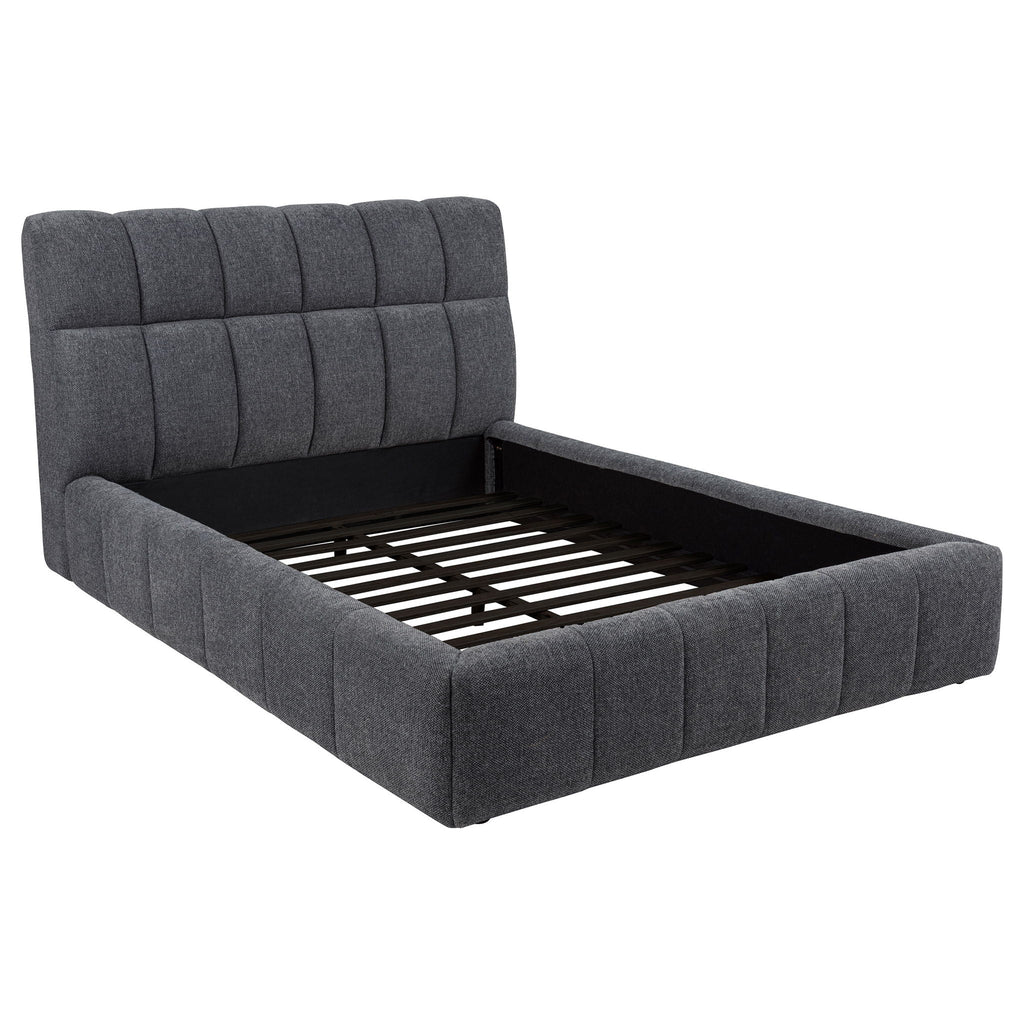 Nollet 48-inch Upholstered Queen Panel Platform Bed Grey