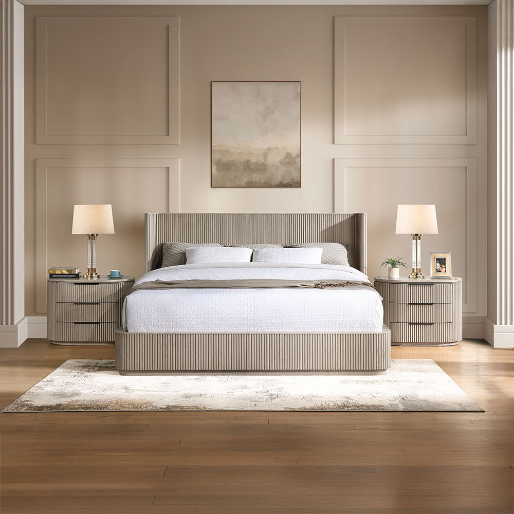 Leanna - Nightstand With USB Port - Light Oak
