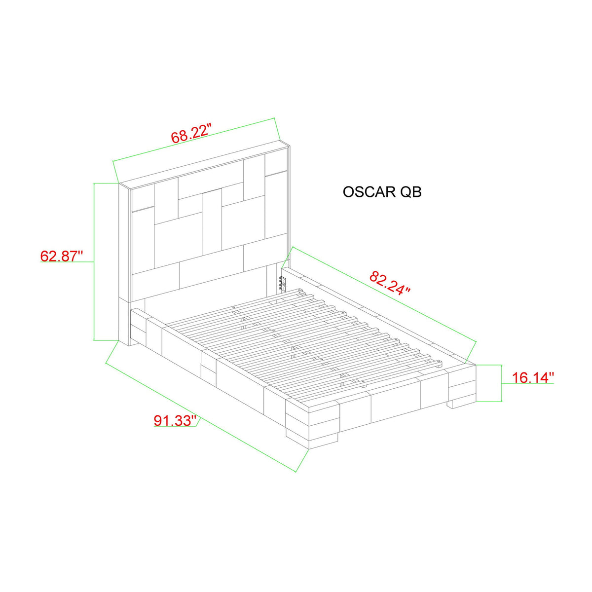 Yaris - Contemporary Bed With Wireless Charging And LED Lights