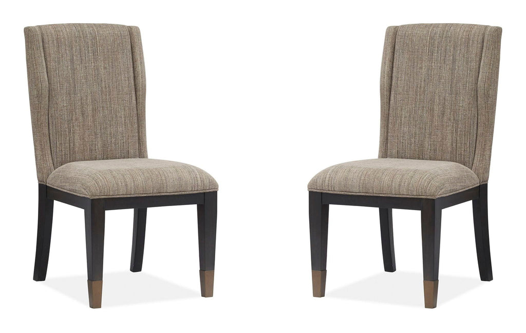 Ryker - Upholstered Host Side Chair (Set of 2) - Nocturn Black And Coventry Gray