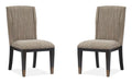 Ryker - Upholstered Host Side Chair (Set of 2) - Nocturn Black And Coventry Gray