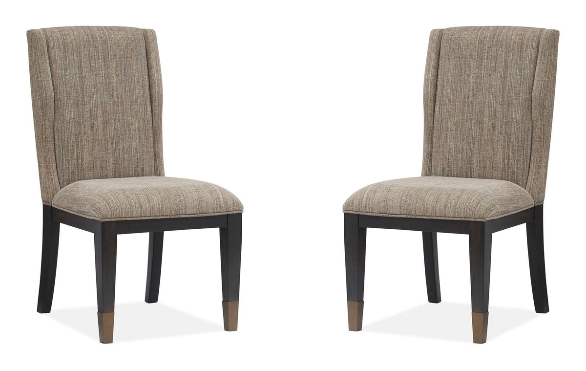 Ryker - Upholstered Host Side Chair (Set of 2) - Nocturn Black And Coventry Gray