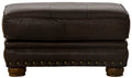 Roberto - Leather Ottoman - Cocoa