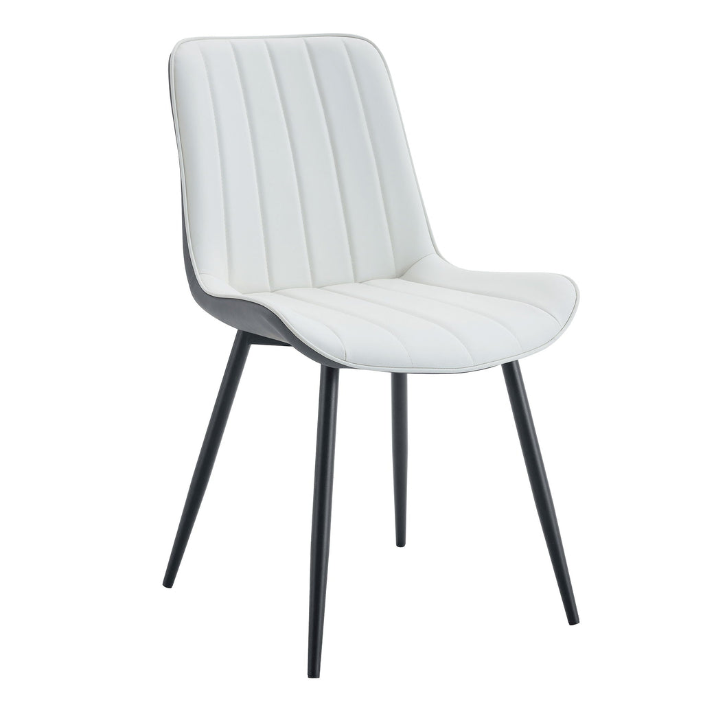 Modern Minimalist Dining Chair Set, Extended Seat Cushion