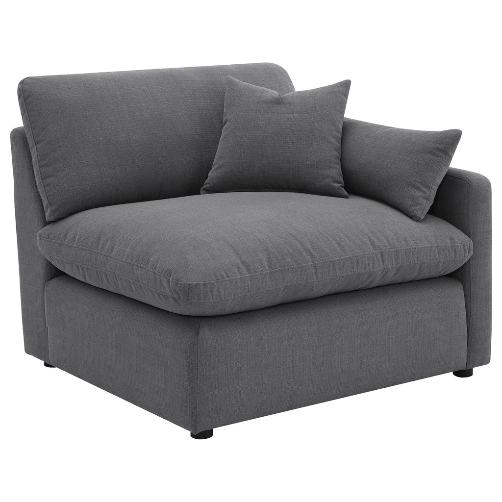 Hobson 5-piece Upholstered Modular Sectional Sofa Charcoal