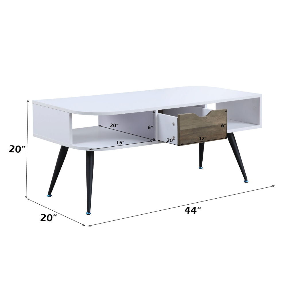 Halima - Coffee Table - White & Black