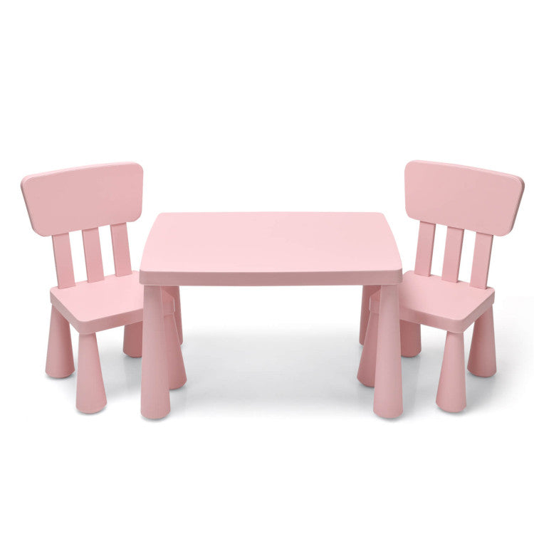 2-in-1 Kids Furniture Set: Twin Bed Frame & 3-Piece Activity Play Table and Chair Set