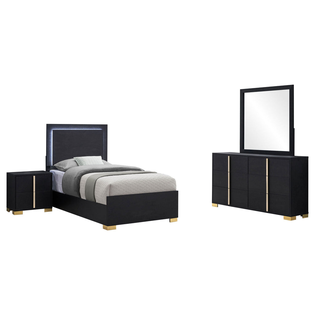 Marceline 4-piece Twin Bedroom Set Black