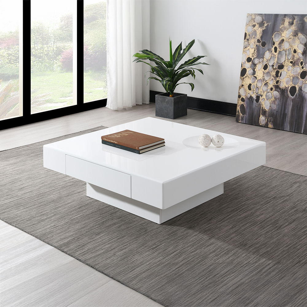 Khaim - Coffee Table - White High Gloss