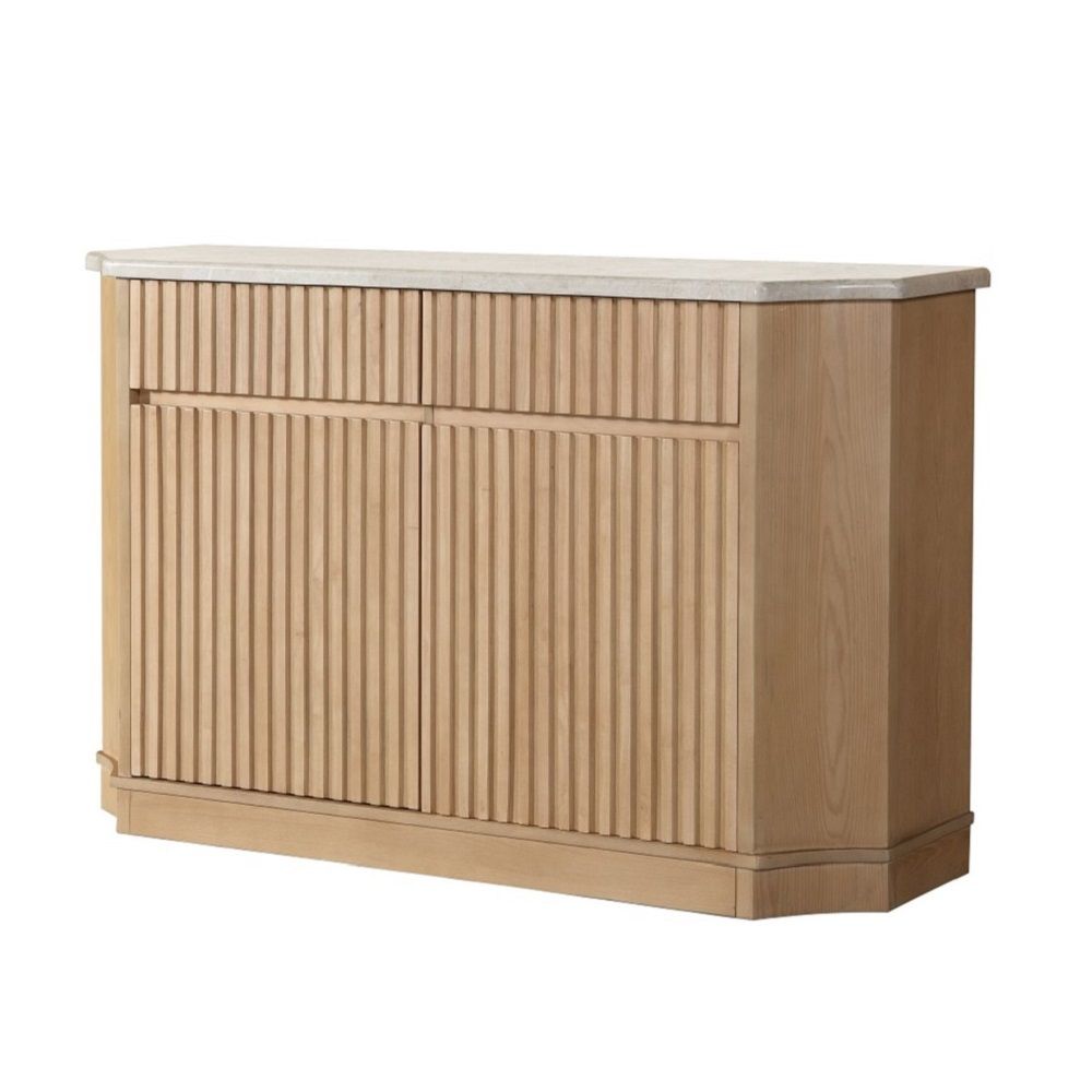 Qwin - Server With Marble Top - Marble Top & Oak