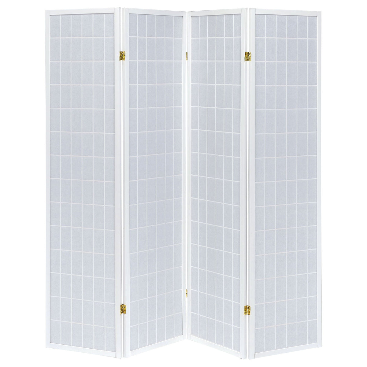 Roberto 4-Panel Room Divider Folding Shoji Screen White