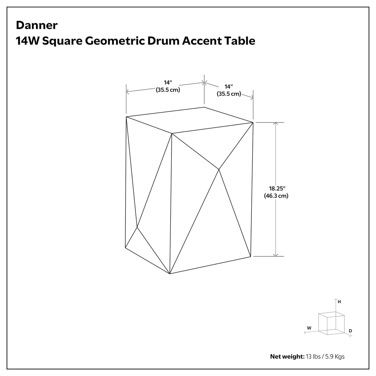Danner - Side Table - Black