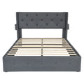 Bed With Gas Lift Storage, USB Ports