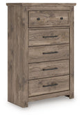 Rusticott - Five Drawer Chest - Brown