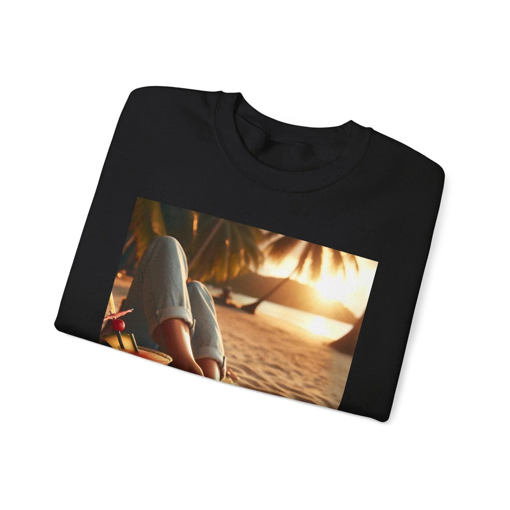 Sand Beach Woman Feet Crewneck Sweatshirt