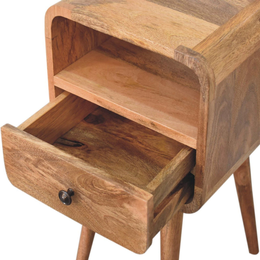 Mini Curve Open Bedside Nightstand