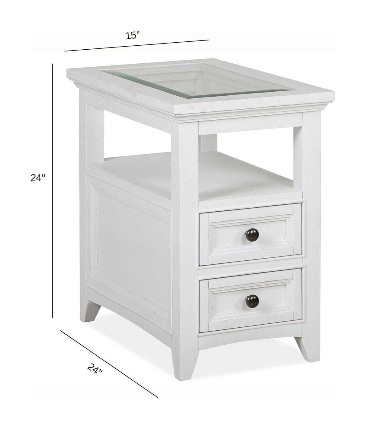 Heron Cove - Chairside End Table - Chalk White