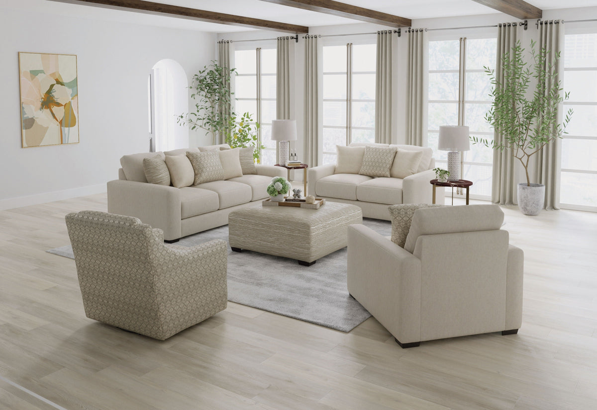 Hyde Park - Fabric Swivel Chair - Beige