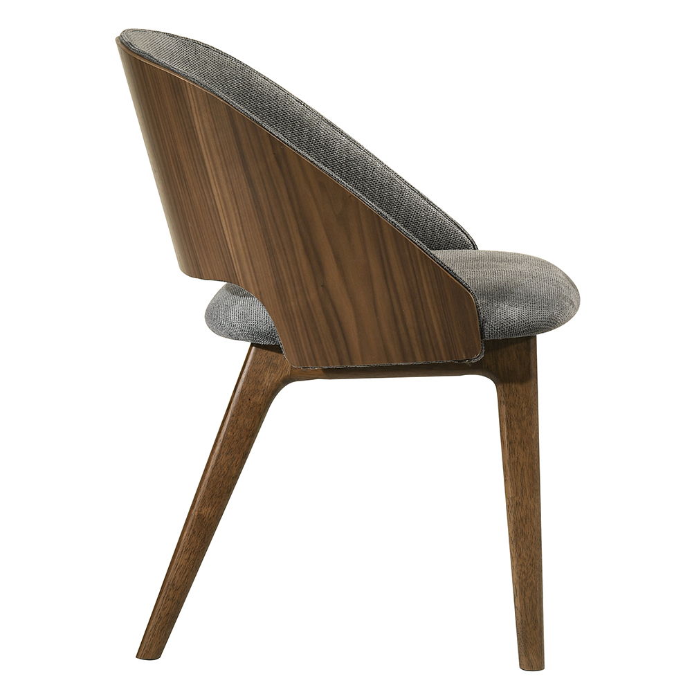 Delmon - Side Chair (Set of 2) - Gray / Dark Walnut