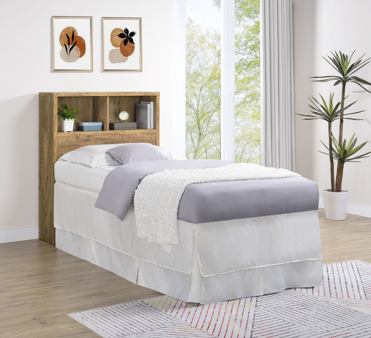 Westpark 49-inch Twin Bookcase Headboard Mango