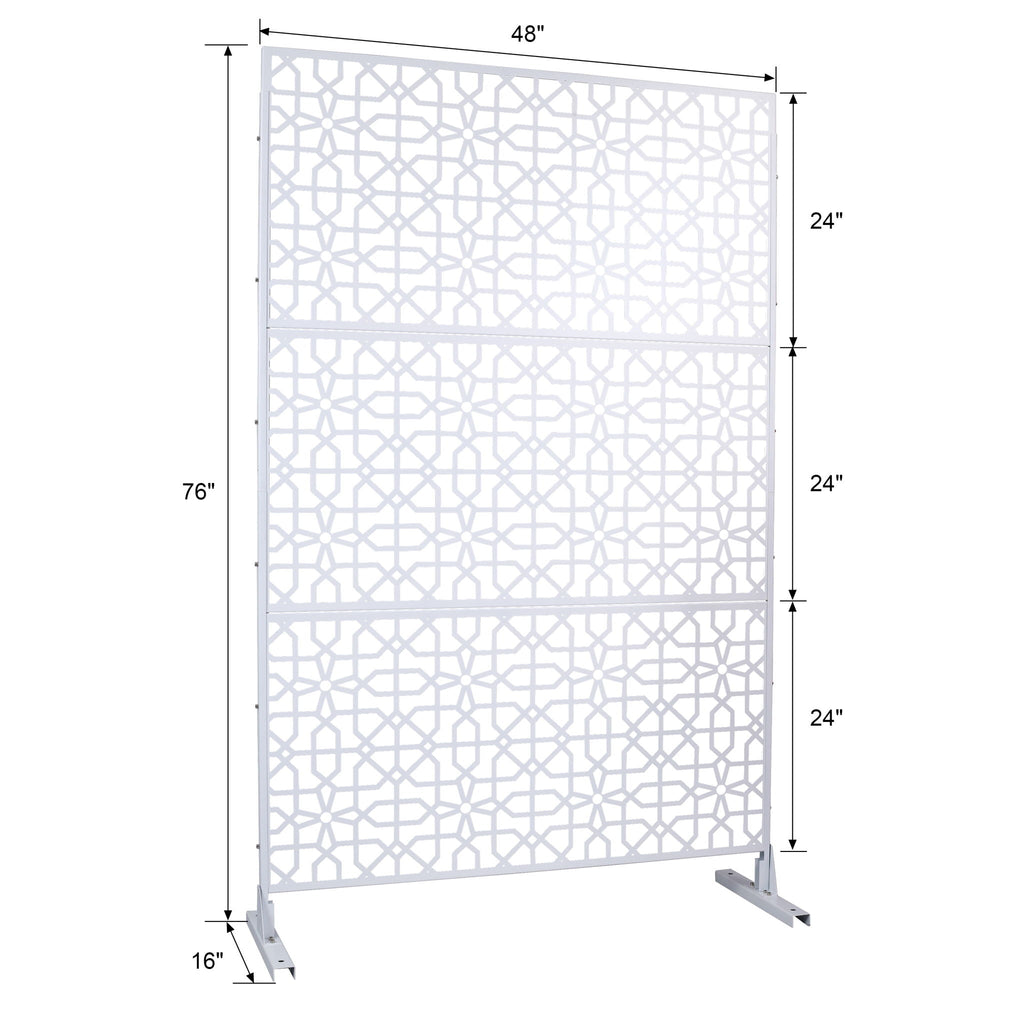 Outdoor & Indoor Metal Freestanding Decorative Privacy Screen