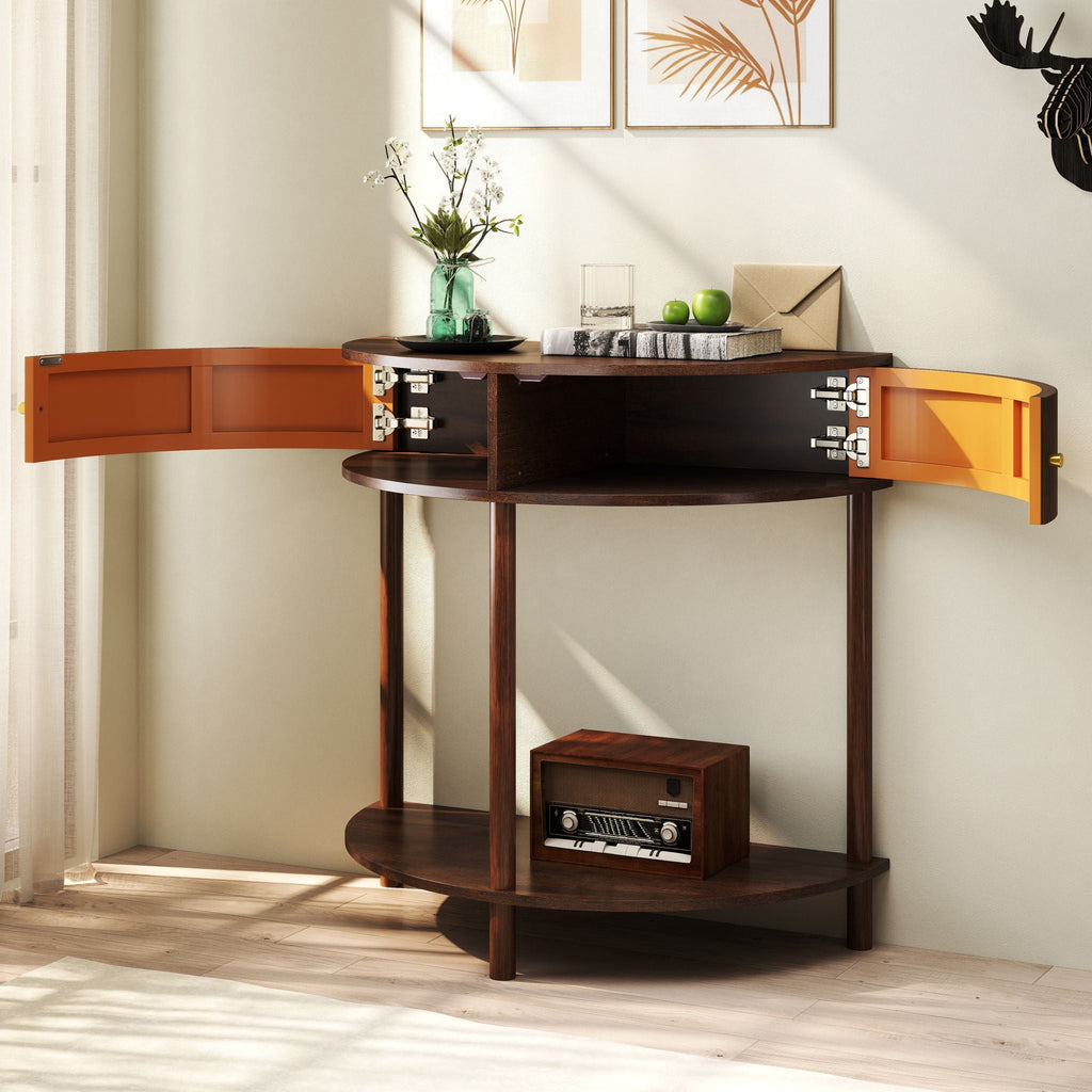 Demi Lune - Console Table With 2 Storage Drawers