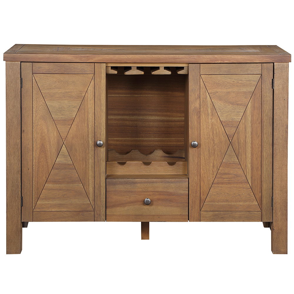 Pascaline - Server - Rustic Brown & Oak