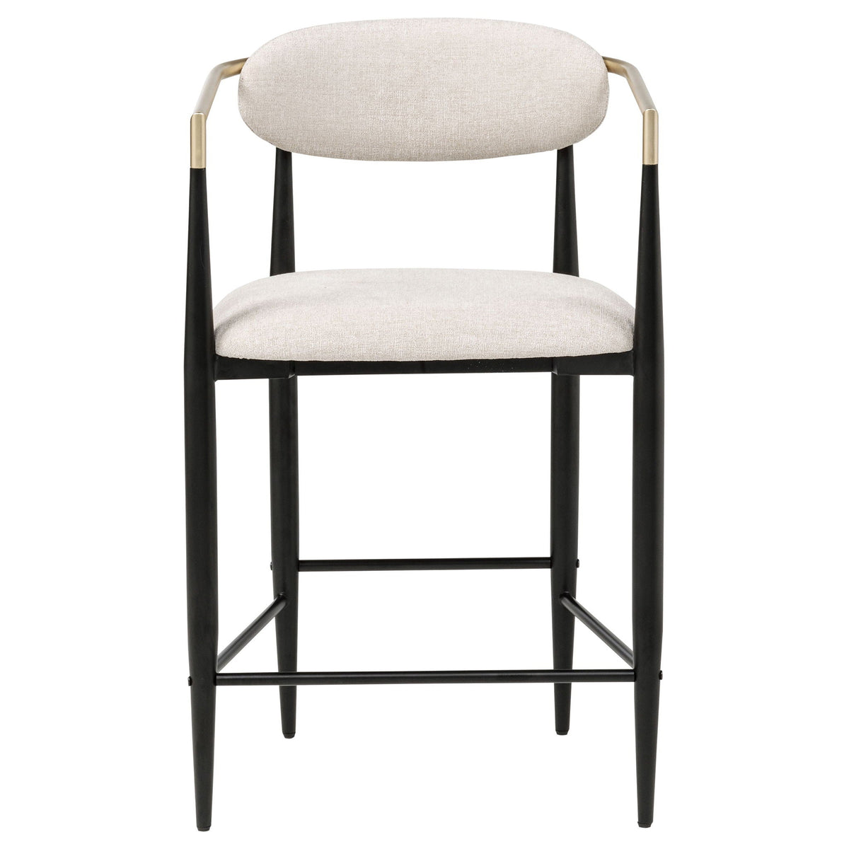 Tina Fabric Upholstered Counter Chair Beige (Set of 2)