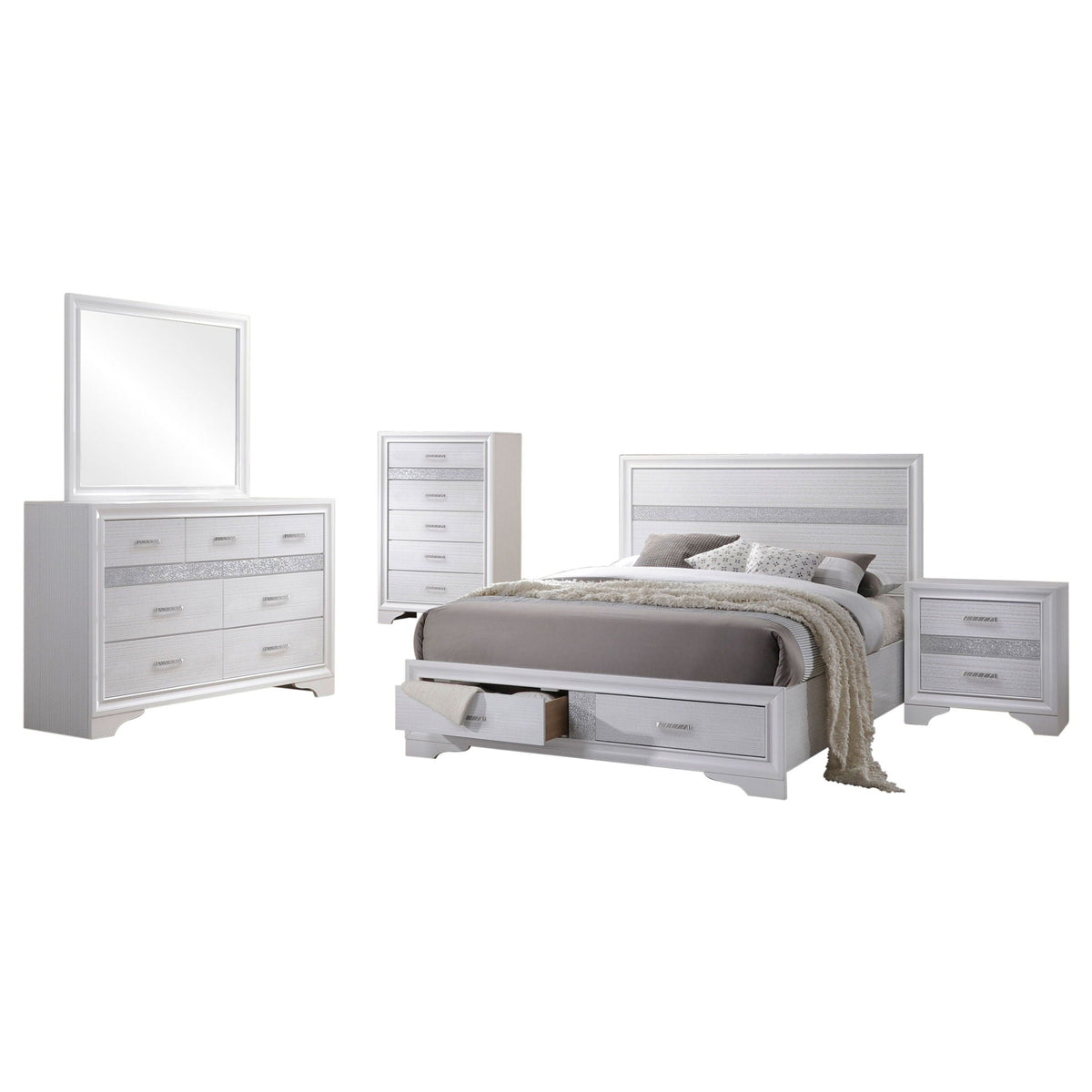 Miranda 5-piece Queen Bedroom Set White