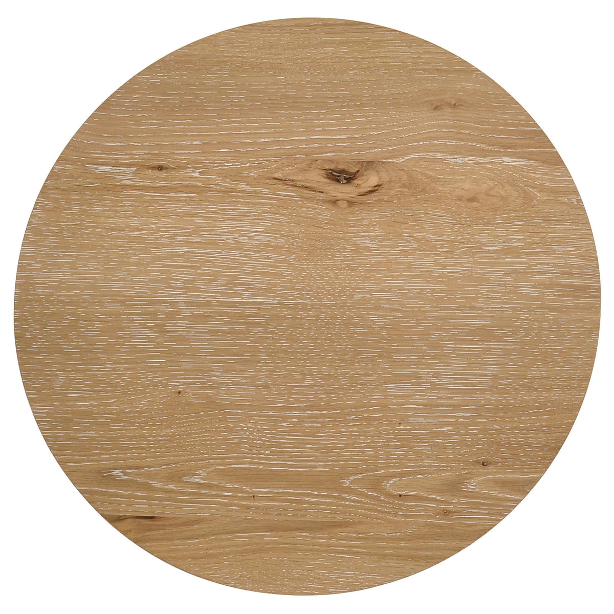 Kessler Round Sculptural Wood End Table Light Oak