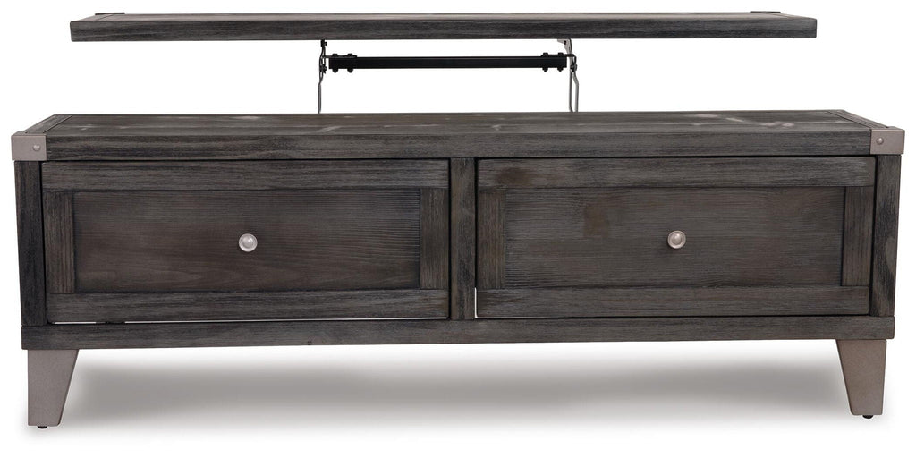 Todoe - Lift Top Cocktail Table - Dark Gray