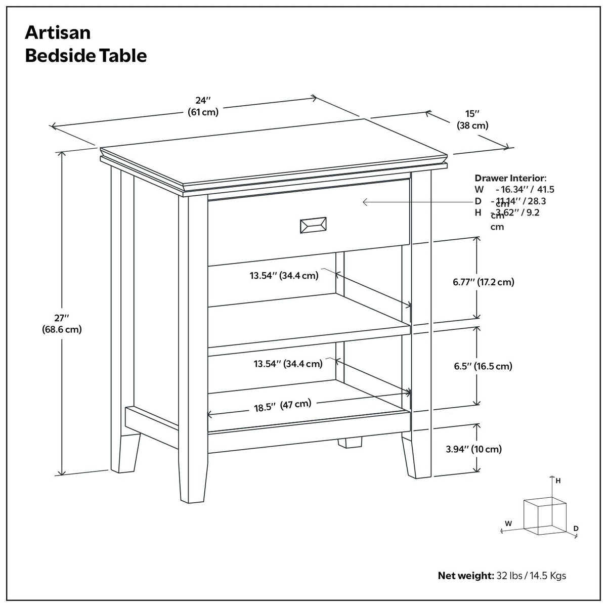 Artisan - Handcrafted Bedside Table