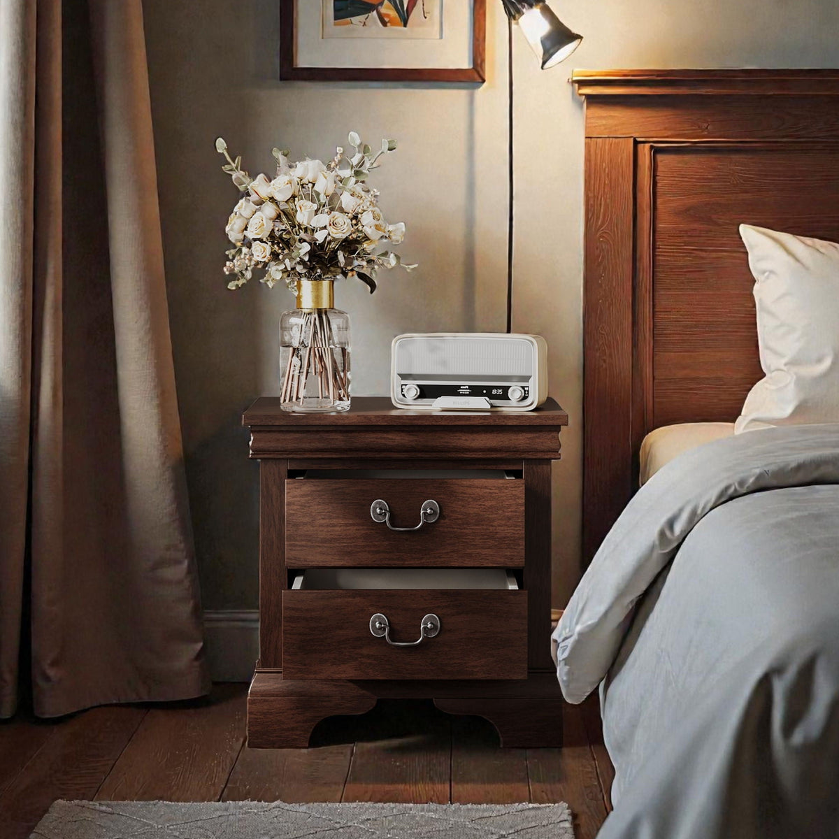 Nightstand With 2 Drawers