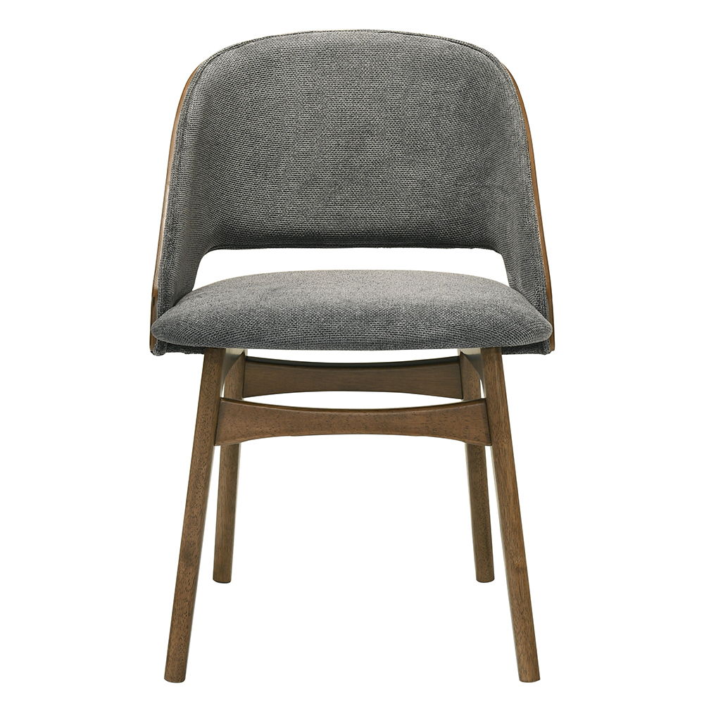 Delmon - Side Chair (Set of 2) - Gray / Dark Walnut