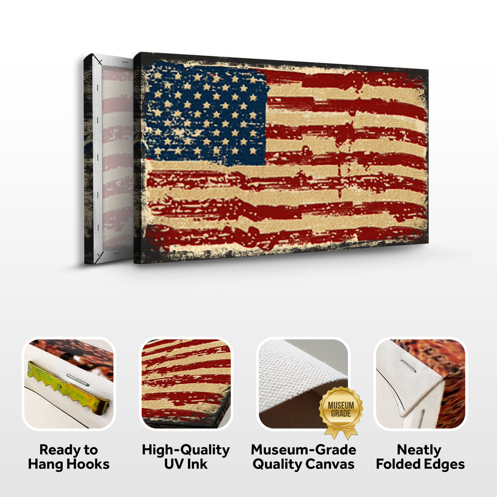 American Flag Canvas Wall Art