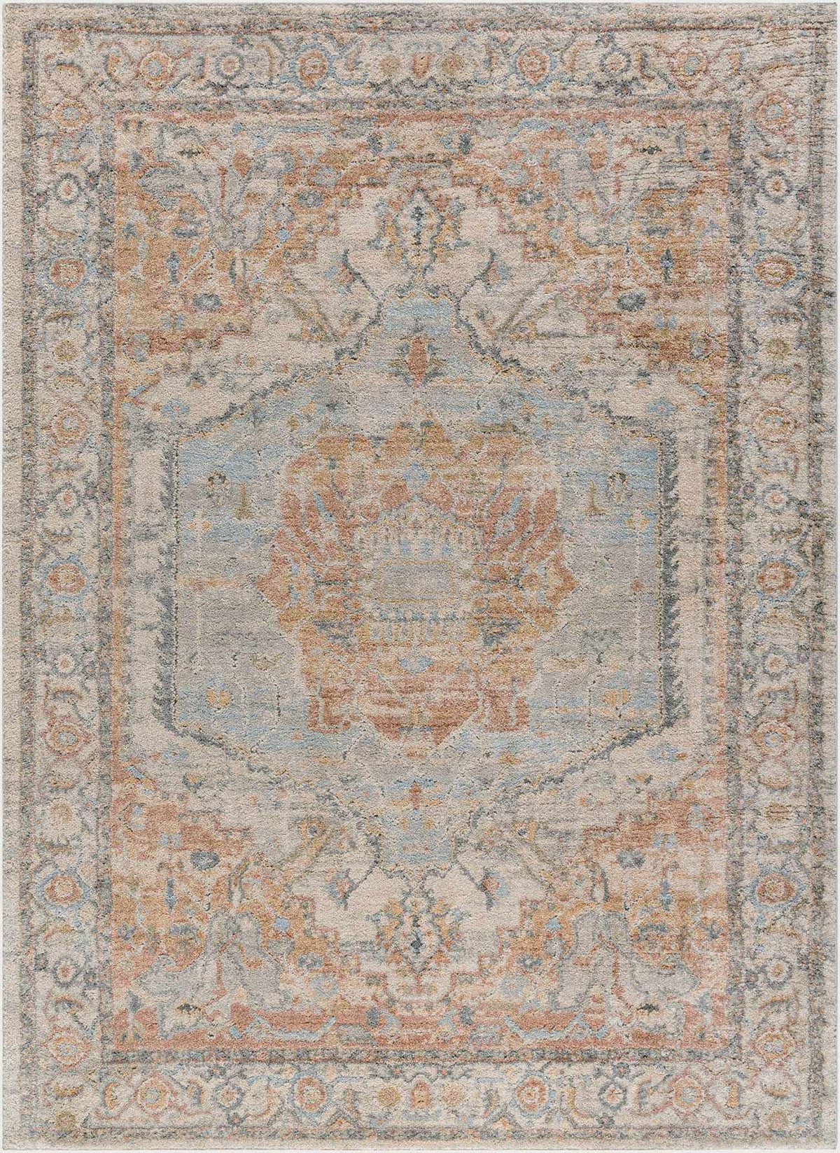 Vaeda Blue & Beige Thick Luxe Rug