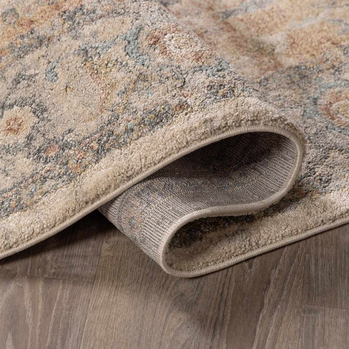 Vaeda Blue & Beige Thick Luxe Rug