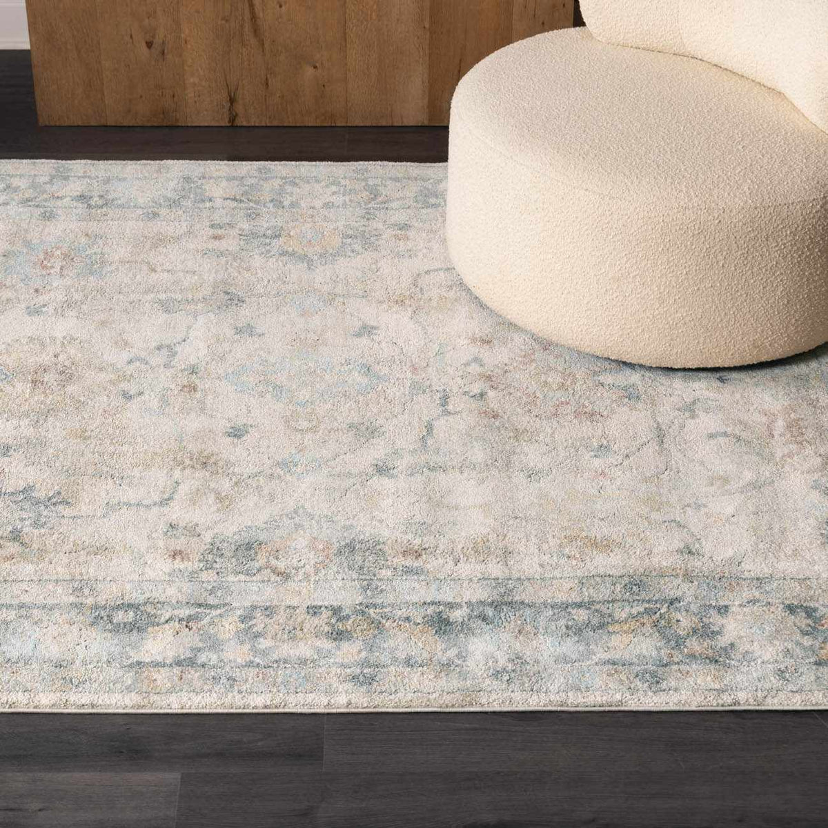 Ahmaud Beige & Light Gray Thick Luxe Area Rug