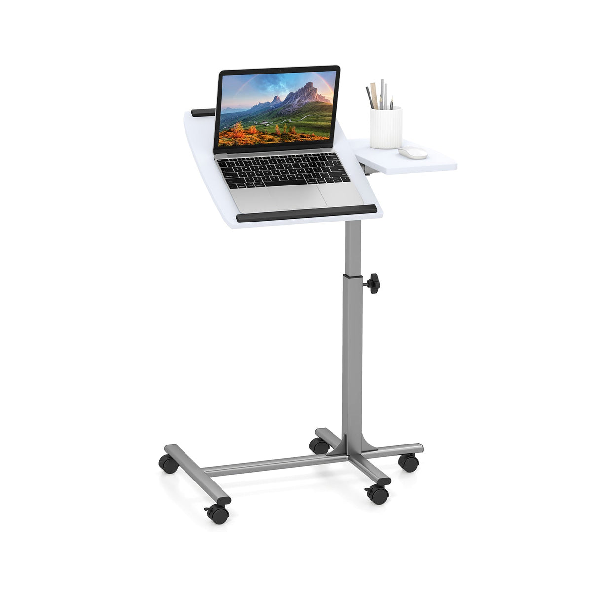 Adjustable Angle Height Rolling Laptop Table