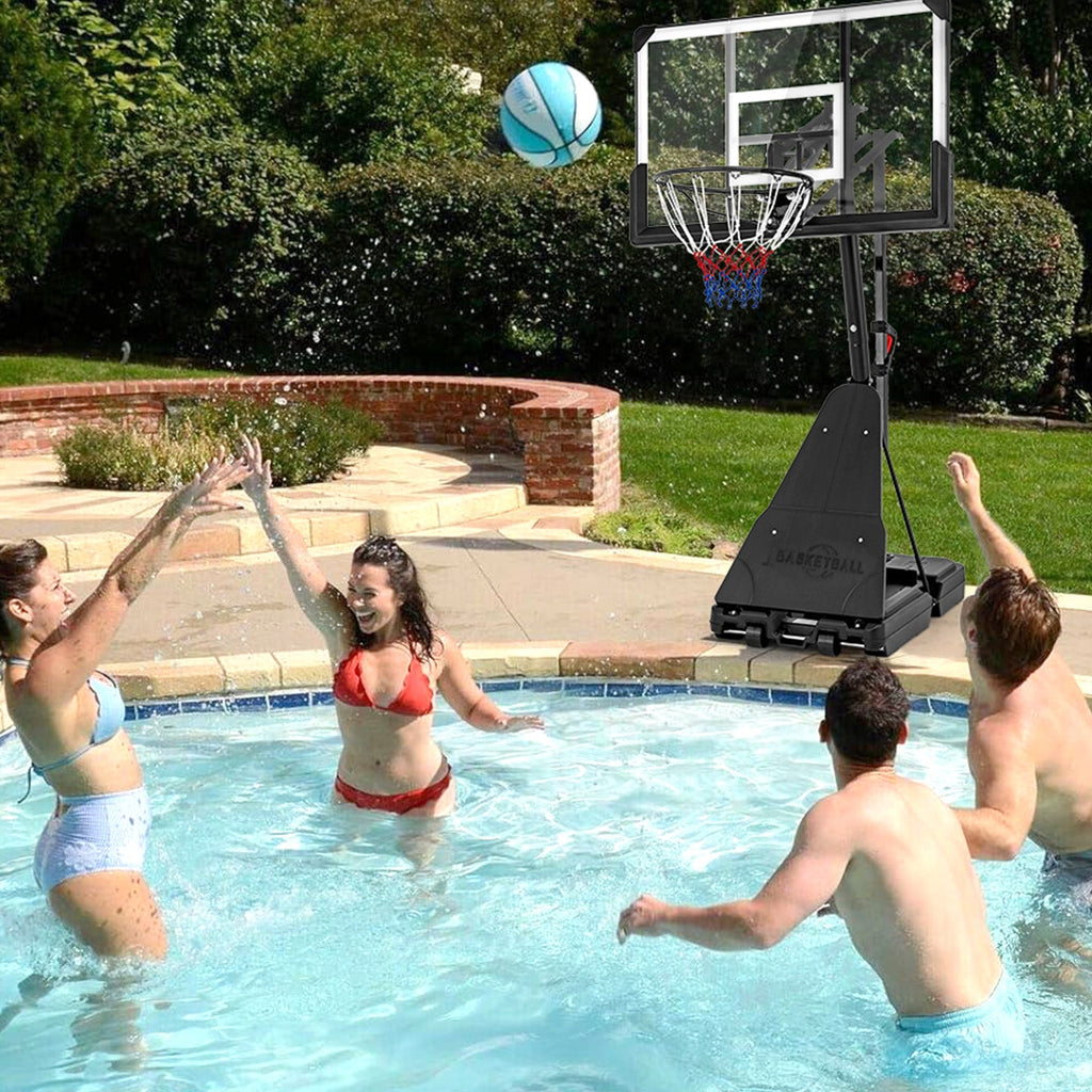 4.9-10 Feet Height Adjustable Portable Basketball Hoop Basketball Goal System