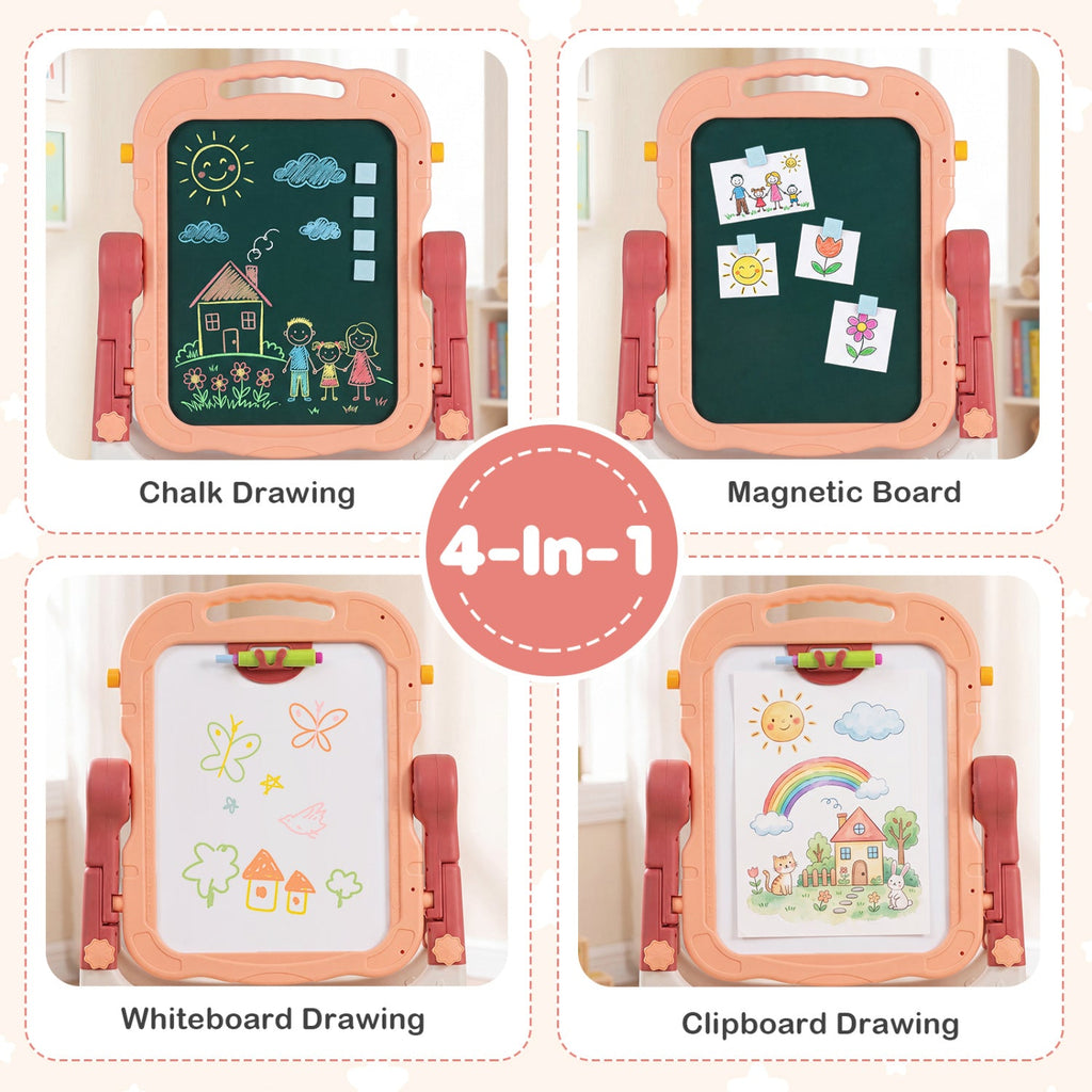 Kids Art Easel with Adjustable Height & 22 Accessories