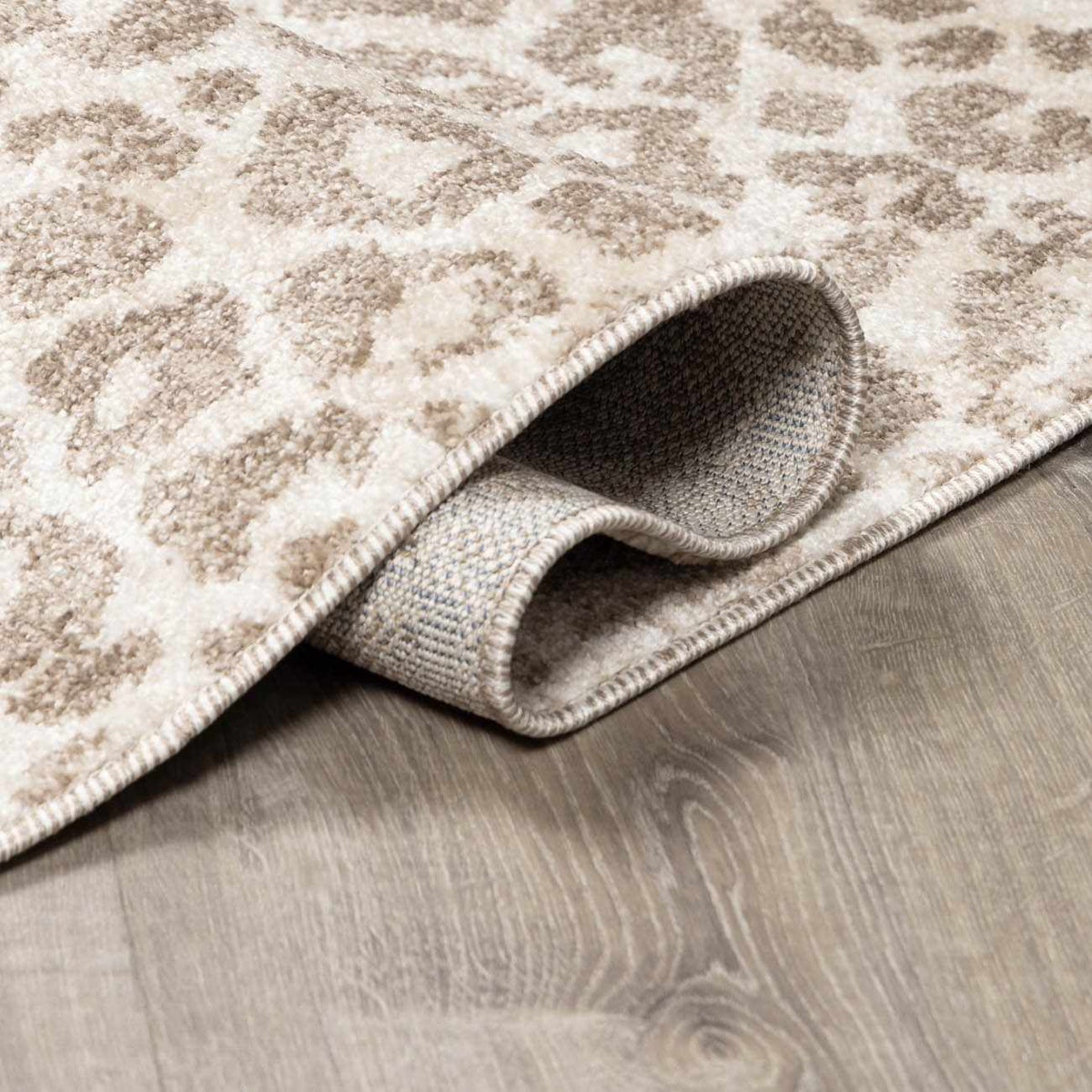 Tan Bonhill Leopard Print Area Rug