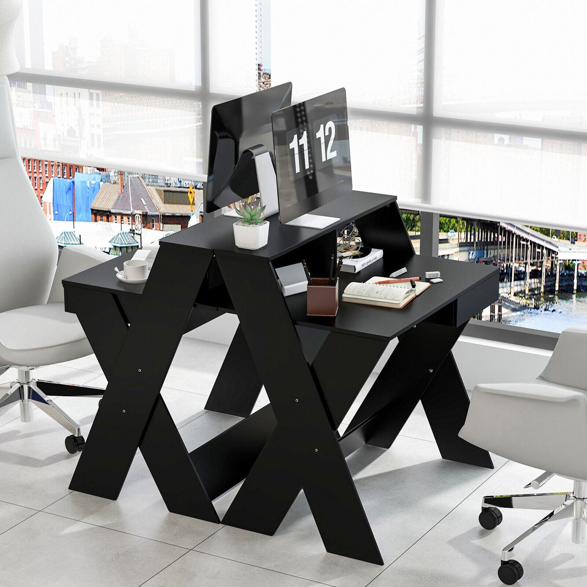 Small Computer Desk with Storage Drawer