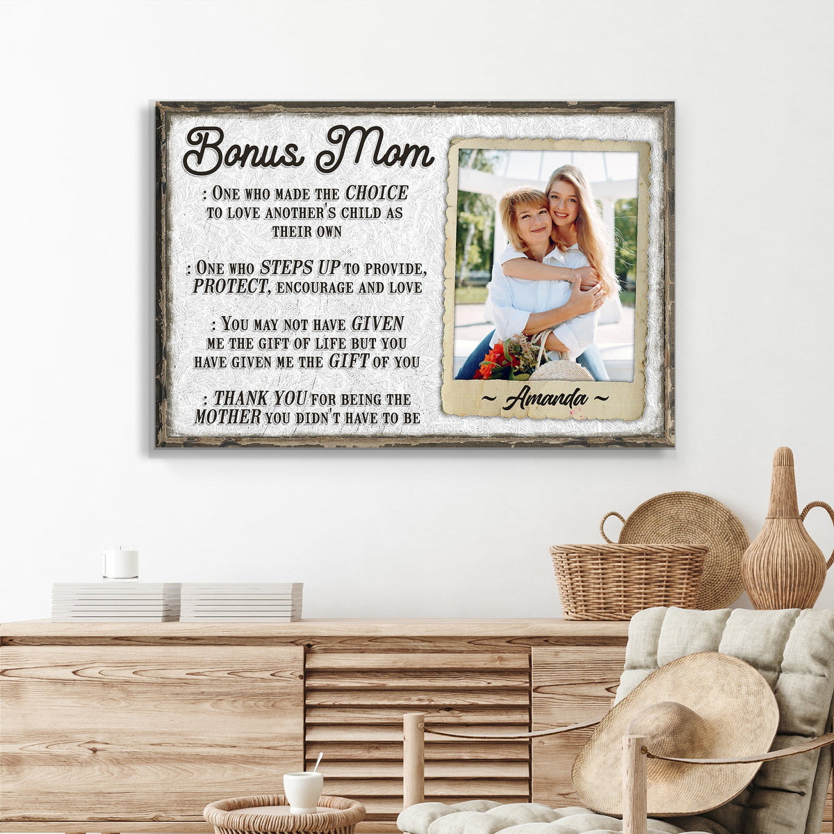 Bonus Mom Customized Sign