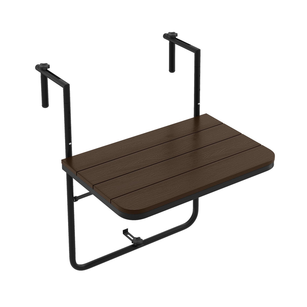 Folding Hanging Table with 3-Level Adjustable Height for Patio Balcony